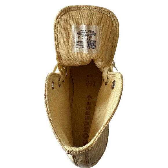 Converse CTAS High-Top Sesame Egret Platform Sneakers Sz.7 - Never Worn - Picture 4 of 5